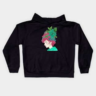 Grow positive thoughts | Green Kids Hoodie